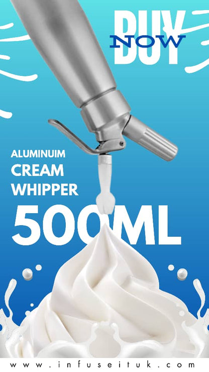 Cream Whipper/Siphon/Dispenser - 500ml (Aluminium) ByDrinkstuff